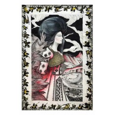 Zabad Anwar, 34 x 12 Inch, Banari, Mixed Media, AC-ZAN-001 Zabad Anwar, 34 x 12 Inch, Banari, Mixed Media, AC-ZAN-001