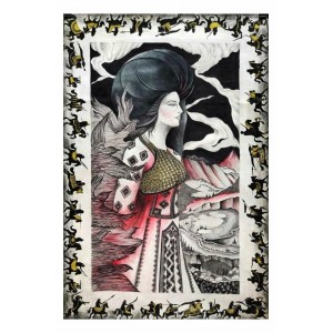 Zabad Anwar, 34 x 12 Inch, Banari, Mixed Media, AC-ZAN-001 Zabad Anwar, 34 x 12 Inch, Banari, Mixed Media, AC-ZAN-001