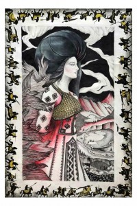 Zabad Anwar, 34 x 12 Inch, Banari, Mixed Media, AC-ZAN-001 Zabad Anwar, 34 x 12 Inch, Banari, Mixed Media, AC-ZAN-001