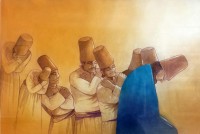 A. H. Rizvi,untitled,15 x 22 Inch,Water Color on Paper,Figurative Painting-AC-AHR-005