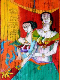A. S. Rind, Untitled, 36 x 48 Inch, Acrylic on Canvas, Figurative, Painting- AC-ASR-003