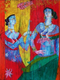 A. S. Rind, Untitled, 36 x 48 Inch, Acrylic on Canvas, Figurative, Painting- AC-ASR-008