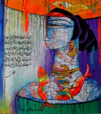 A. S. Rind, Untitled, 12 x 14 Inch, Acrylic on Canvas, Figurative, Painting- AC-ASR-012