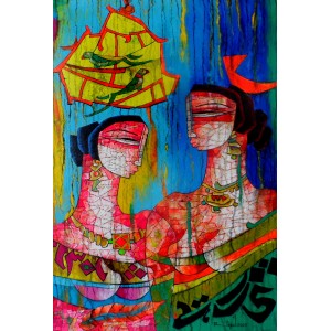 A. S. Rind, Untitled, 20 x 30 Inch, Acrylic on Canvas, Figurative, Painting- AC-ASR-013