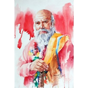 Abbas Kamangar, 15 x 22 Inch, Watercolor on Paper, Figurative Painting, AC-AK-013