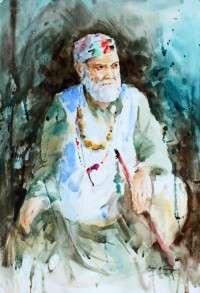 Abbas Kamangar, 15 x 22 Inch, Watercolor on Paper, Figurative Painting, AC-AK-014