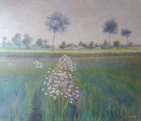 Abdullah Tahir, 36 x 42 inch, Oil on Canvas, Landscape Painting, AC-AT-001