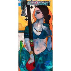 Abrar Ahmed, 16 x 36 Inch, Oil on Canvas, Figurative Painting, AC-AA-587