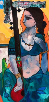 Abrar Ahmed, 16 x 36 Inch, Oil on Canvas, Figurative Painting, AC-AA-587