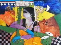 Abrar Ahmed ,18 x 24 Inch, Oil on Canvas, Figurative Painting, AC-AA-015-EXB-001
