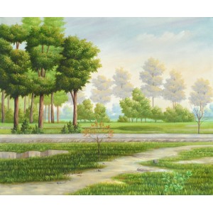 Aqiq Ahsan, 20 x 30 Inch, Oil on Canvas,  Landscape Painting, AC-AQA-001