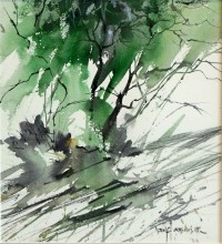 Arif Ansari, 09 x 10 inch, Water Color on Paper, Landscape Painting, AC-AAR-026