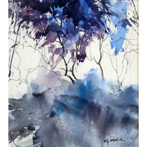 Arif Ansari, 09 x 10 inch, Water Color on Paper, Landscape Painting, AC-AAR-028