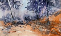 Arif Ansari, 10 x 17 inch, Water Color on Paper, Landscape Painting, AC-AA-029