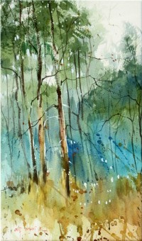 Arif Ansari, 10 x 17 inch, Water Color on Paper, Landscape Painting, AC-AAR-033