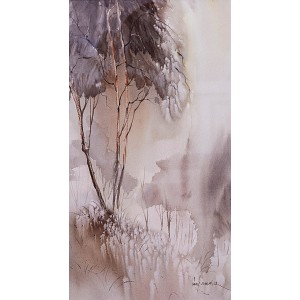 Arif Ansari, 10.5 x 19 inch, Water Color on Paper, Landscape Painting, AC-AAR-002