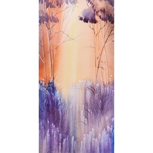 Arif Ansari, 7.5 x 15 inch, Water Color on Paper, Landscape Painting, AC-AAR-005