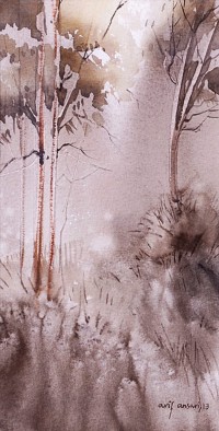 Arif Ansari, 6 x 11 inch, Water Color on Paper, Landscape Painting, AC-AAR-007