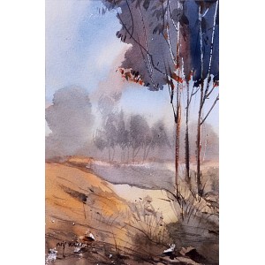 Arif Ansari, 7.5 x 11 inch, Water Color on Paper, Landscape Painting, AC-AA-013