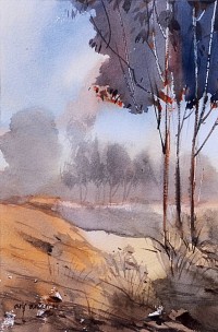 Arif Ansari, 7.5 x 11 inch, Water Color on Paper, Landscape Painting, AC-AA-013