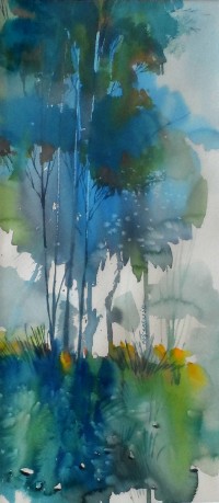 Arif Ansari, 12 x 22 inch, Water Color on Paper, Landscape Painting, AC-AA-022