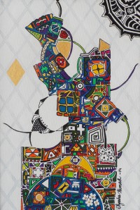 Ayesha Ahmed, 12 x 18 Inch, Acrylics on Canvas, Abstract Painting, AC-AYA-002