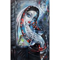 Azra Wahab, 20 x 30 Inch, Acrylic on Canvas, Figurative Painting, AC-AZW-002