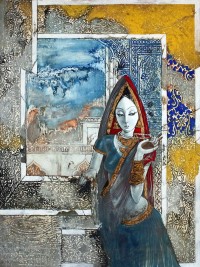 Baber Azeemi, 18 x 24 Inch, Mixed Media on Paper, Figurative Painting, AC-BAZ-001
