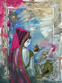 Baber Azeemi, 18 x 24 Inch, Mixed Media on Paper, Figurative Painting, AC-BAZ-002