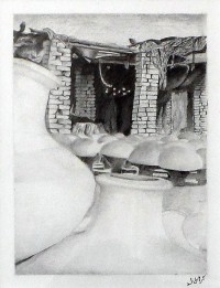 Hira Khalid, 06 x 08 Inch, Pencil on Paper, Pen and Ink Painting, AC-HK-008