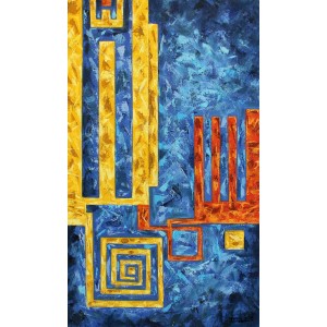 Durab, 14 x 24 Inch, Acrylic on Canvas, Calligraphy Painting, AC-DUR-009