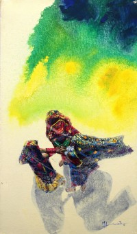 Hussain Chandio, Acrylic on Canvas, 14 x 24 Inch, Figurative Painting-AC-HC-024