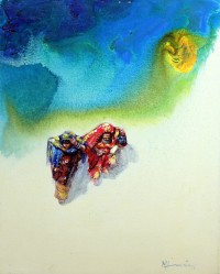 Hussain Chandio, Acrylic on Canvas, 16 x 20 Inch, Figurative Painting-AC-HC-037