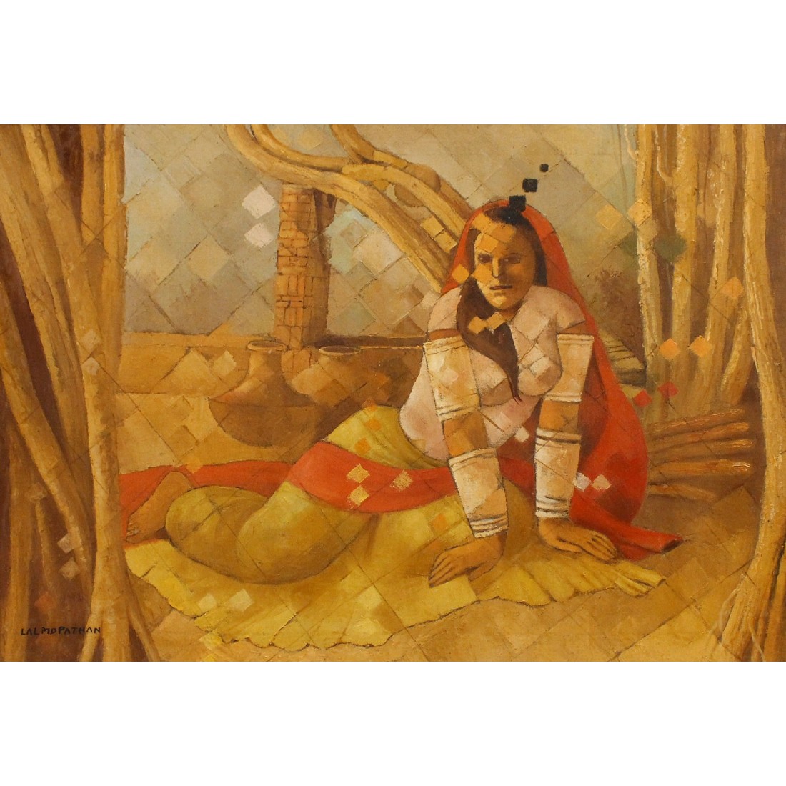 Lal Muhammad Pathan, 21 x 30 Inch, Oil