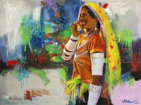 Muhammed Ali Bhatti, 30 x 40 inch, Acrylics on Canvas, Figurative Painting,AC-AB-003