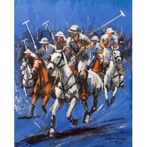 Naeem Rind, 16 x 20 Inch, Acrylic on Canvas, Horse Painting, AC-NAR-065