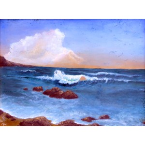 Neili Khan,18 x 24 Inch, Oil on Paper, Seascape Painting, AC-NIK-003