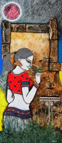Nisar Ahmed,18 x 42 Inch, Gouache on Wasli, Figurative Painting, AC-NA-017