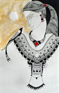 Nisar Ahmed, 14 x 20 inch, Pen & Ink on Paper, Figurative Painting, AC-NA-028
