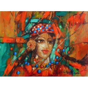 Janisar Ali, 12 x 16 Inch, Acrylics on Canvas, Figurative Painting, AC-JNA-003