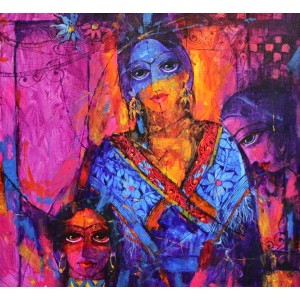 Janisar Ali, 20 x 22 Inch, Acrylics on Canvas, Figurative Painting, AC-JNA-013