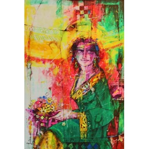Janisar Ali, 20 x 30 Inch, Acrylics on Canvas, Figurative Painting, AC-JNA-018