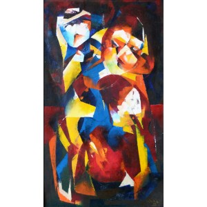 Riaz Rafi, 24 x 42 inch, Oil on canvas, Abstract  Painting, AC-RR-002