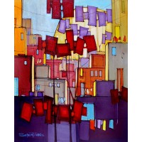 Salman Farooqi, Acrylic on Canvas, 24 x 30 Inch, Cityscape Painting, AC-SF-060