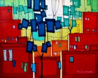 Salman Farooqi, Acrylic on Canvas, 24 x 30 Inch, Cityscape Painting, AC-SF-062
