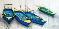Salman Farooqi, Acrylic on Canvas, 30 x 60 Inch, Seascape Painting-AC-SF-032