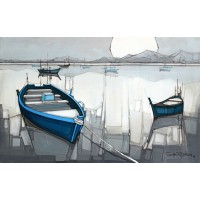 Salman Farooqi, Acrylic on Canvas, 30 x 48 Inch, Seascape Painting, AC-SF-037