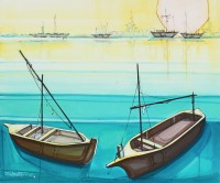 Salman Farooqi, Acrylic on Canvas, 30 x 36 Inch, Seascape Painting, AC-SF-038
