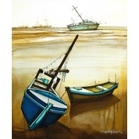 Salman Farooqi, Acrylic on Canvas, 30 x 36 Inch, Seascape Painting, AC-SF-039