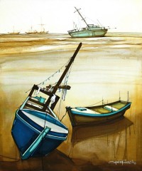 Salman Farooqi, Acrylic on Canvas, 30 x 36 Inch, Seascape Painting, AC-SF-039